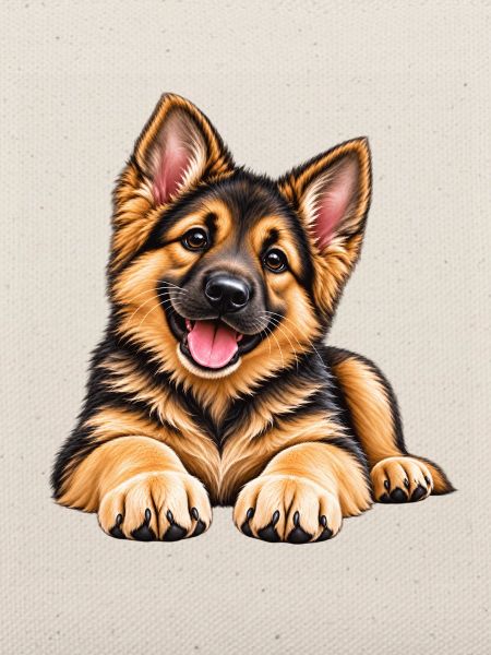 Fröhlicher Schäferhund-Puppy