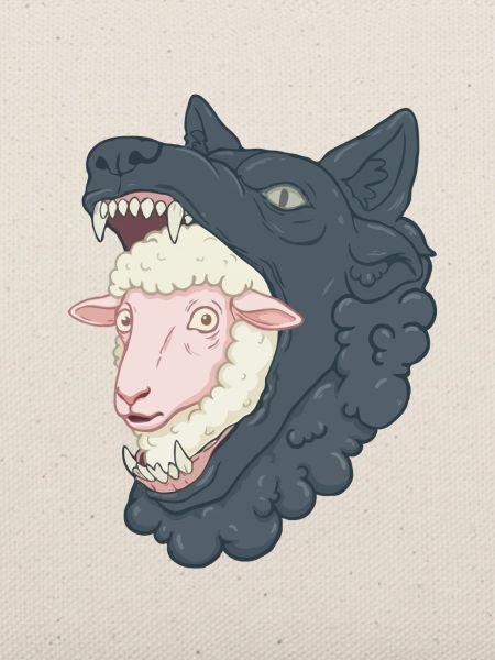 Schafe im Wolfsmaul