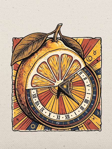 Zitrone Uhr