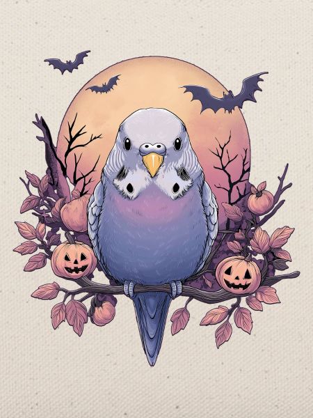 Wellensittich Halloween