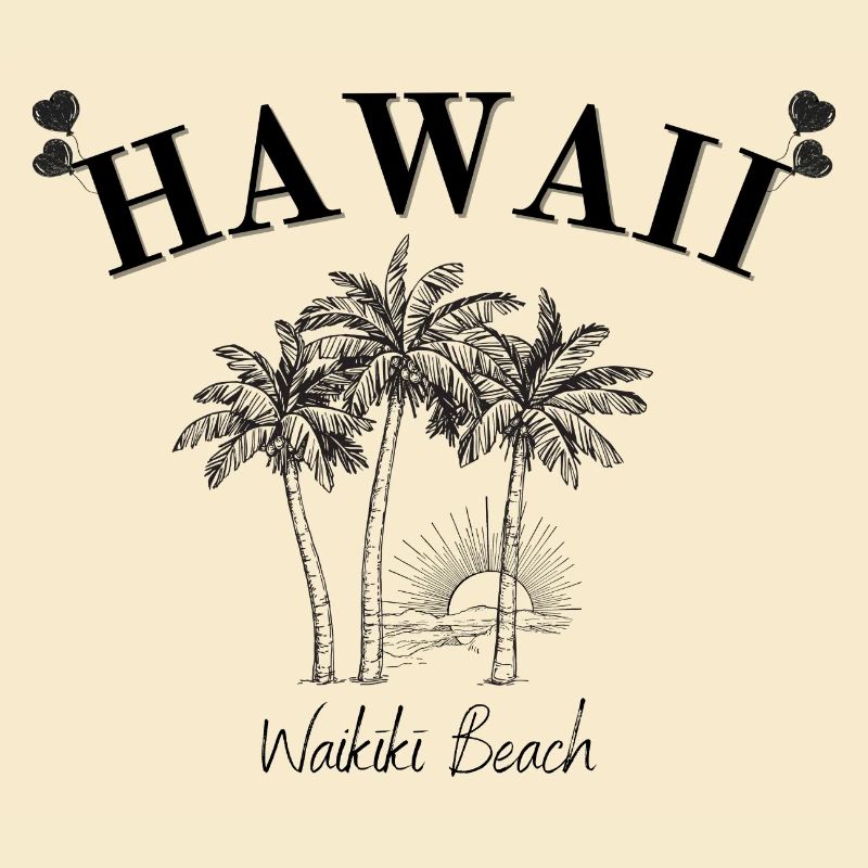 Hawaii - Honolulu - Beach - Palm Trees
