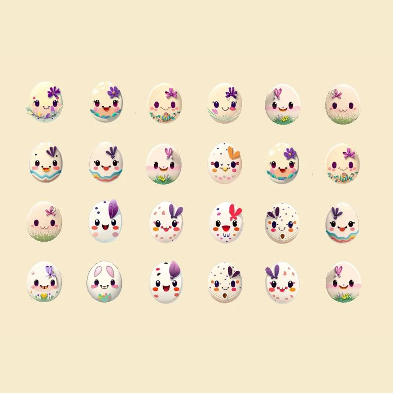 Easter pattern Easter motif many colorful eggs