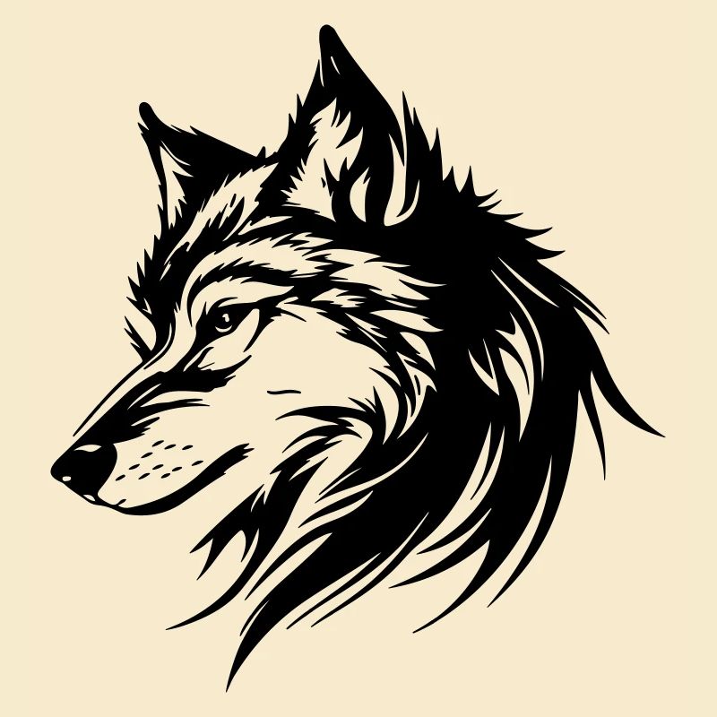 Silhouette de loup