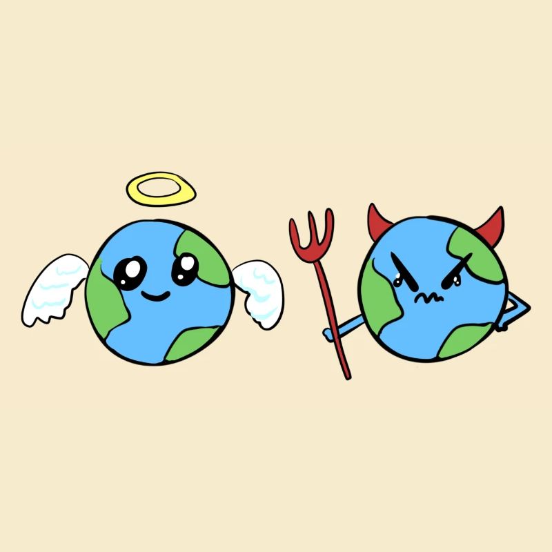 dear evil angel devil earth world symbol