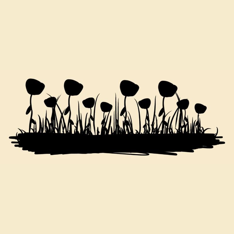 Sol herbe nature fleurs vertes