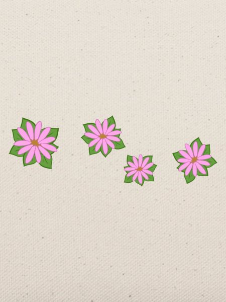 vier blumen rosa