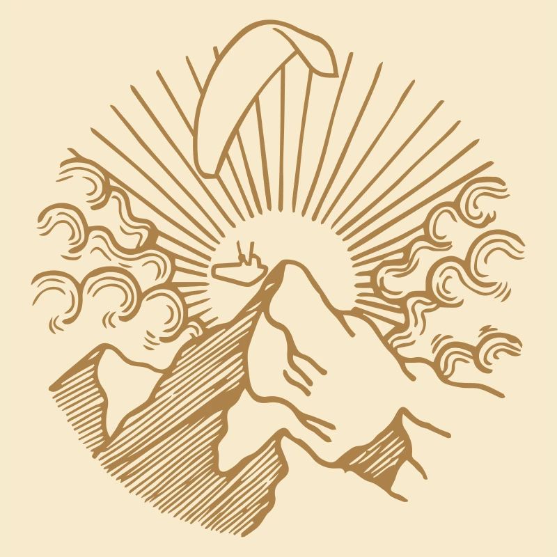 Paraglider Mountain Sunrise
