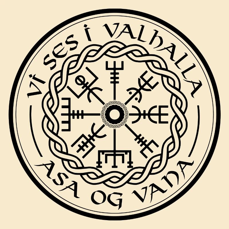 Vegvisir Vikinger Walhalla Spruch Kompass