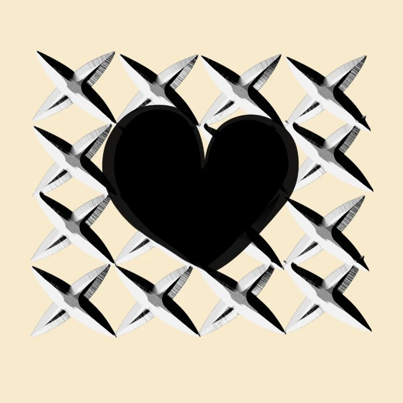 cross pattern heart