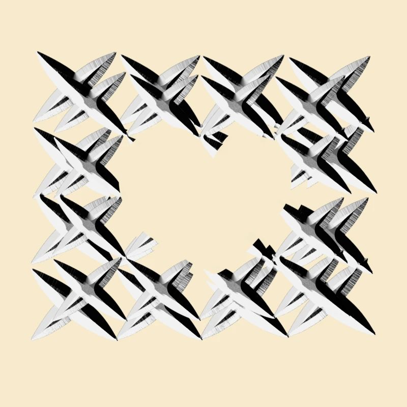 pattern cross net grey