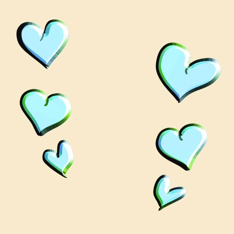 blue hearts pattern love