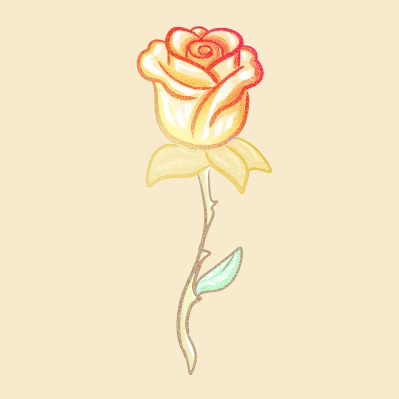 Fleur de rose de plante dorée