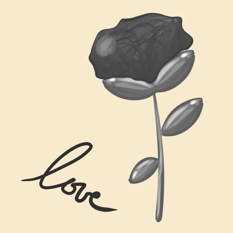 graue blume symbol natur