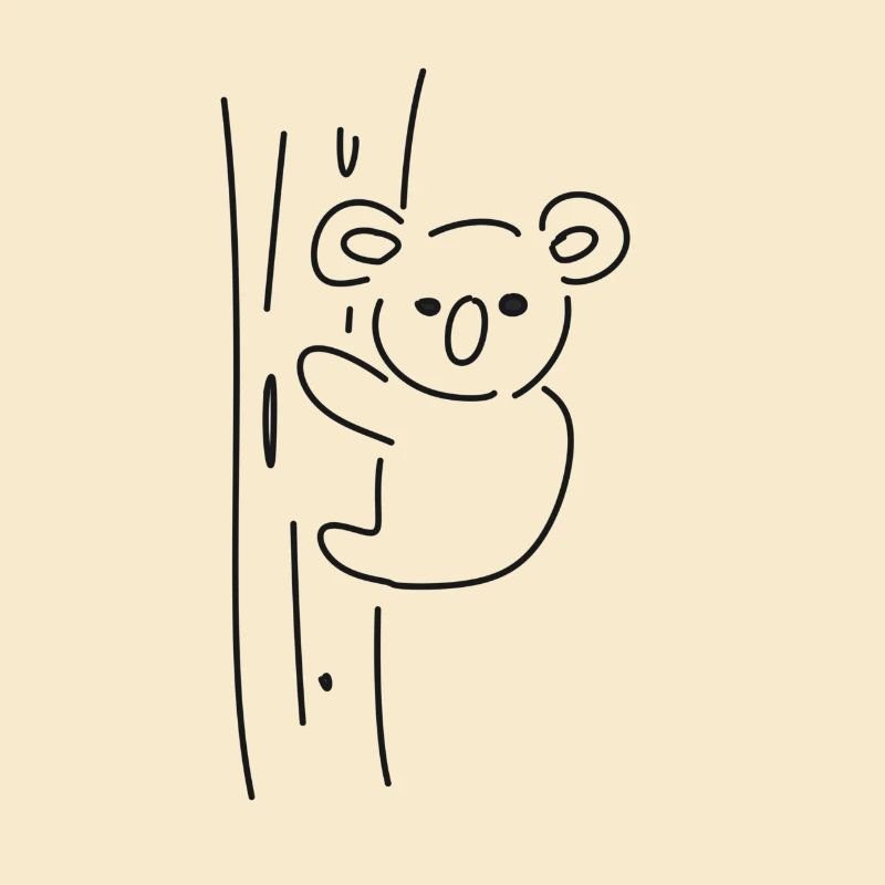 Koala symbol Tier Baum klettern