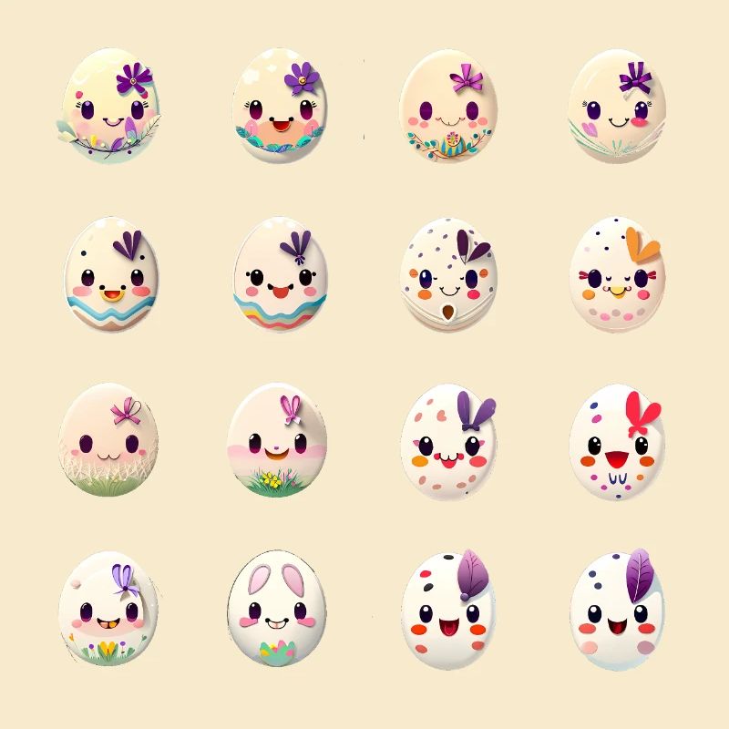 Easter Egg with Face Easter Eggs Character