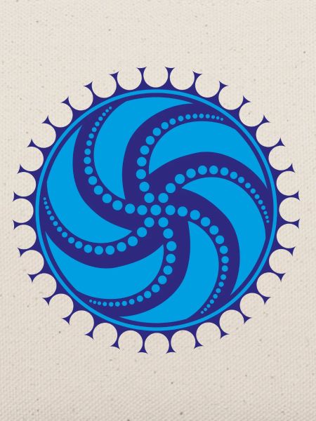 Sonnenrad (blau)