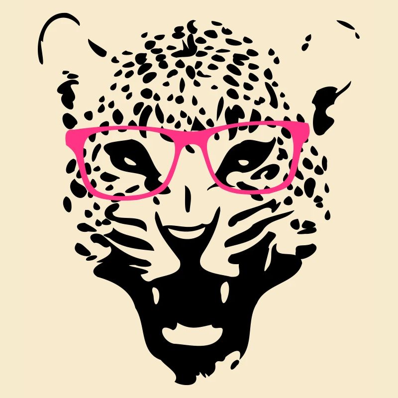 Leopard Nerd Brille 2c
