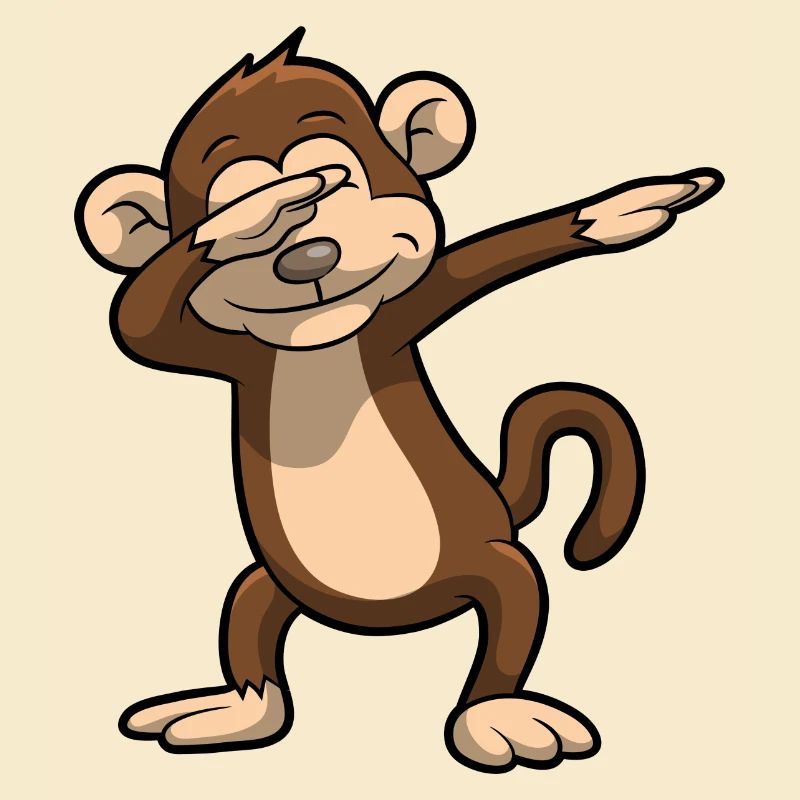 Dabbing monkey funny gift kid birthday