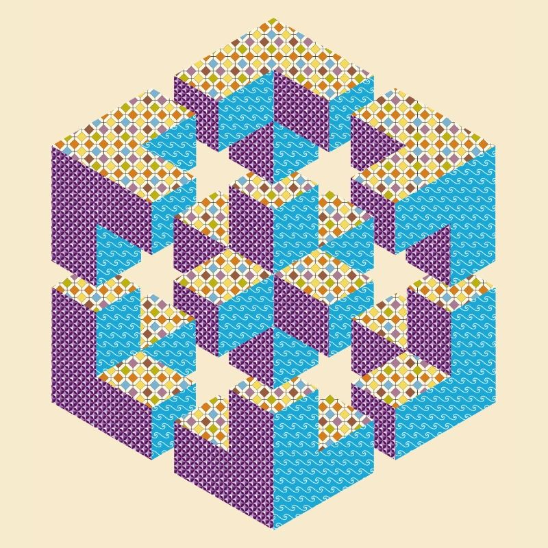 impossible figure Escher cube geometry fantasy