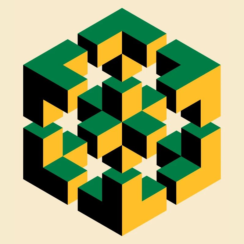 Figure impossible imagination géométrie cube Escher