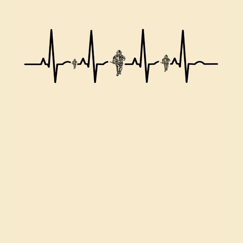 Battements de coeur ekg herz human evolution pompier
