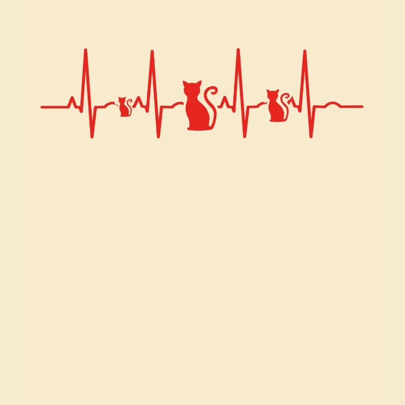 Heartbeat heart ekg evolution human cat gift