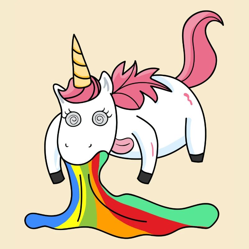 Kotzendes Einhorn Regenbogen