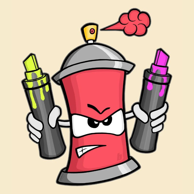 Graffiti Spray Can (red)