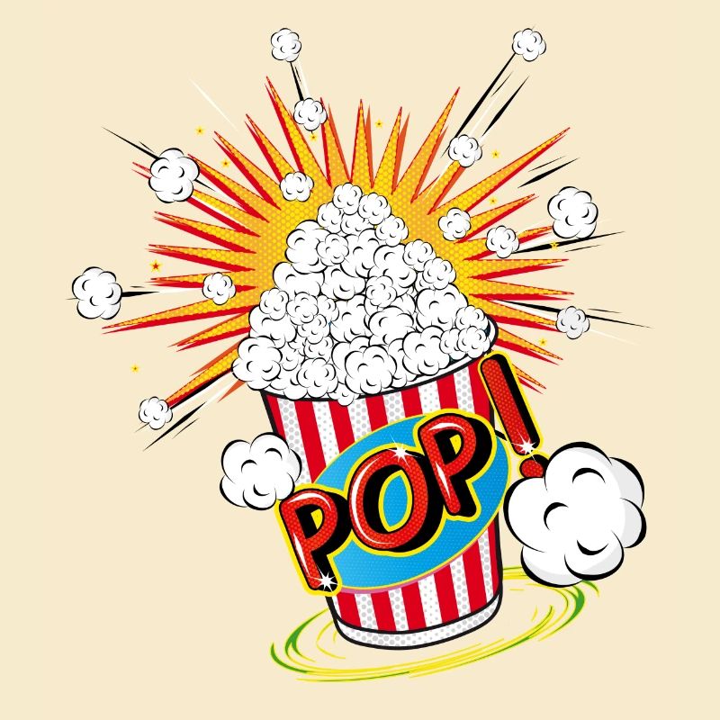 Pop-corn dans un style pop art