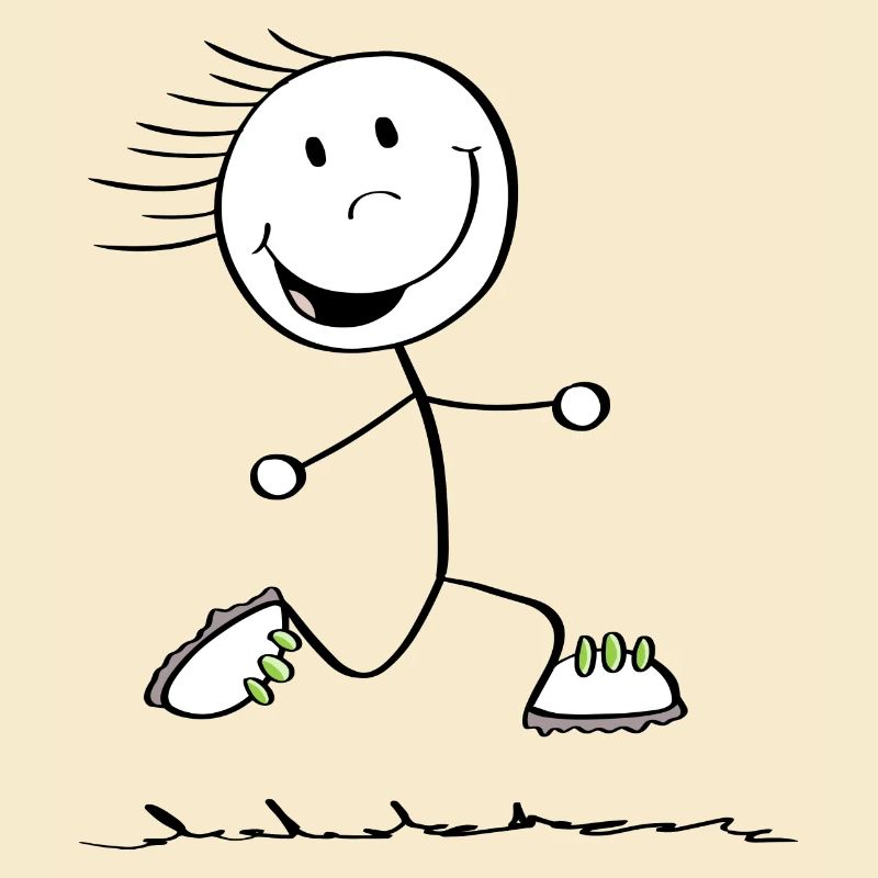 Figure de bâton de course - coureur - jogging