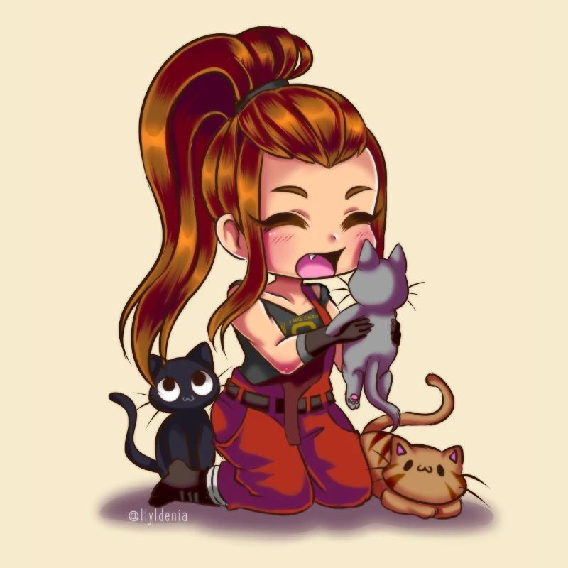 Brigitte und Katzen