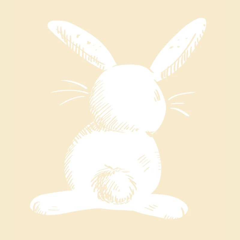Weißer Langohr Hase Comic