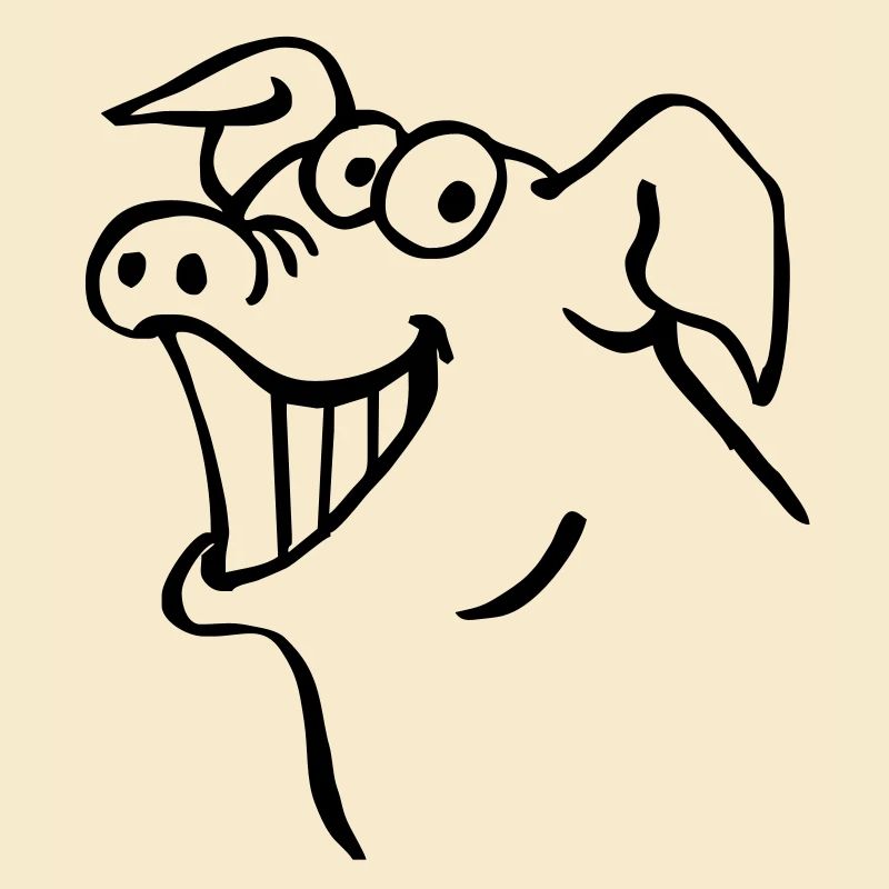 Schwein lacht