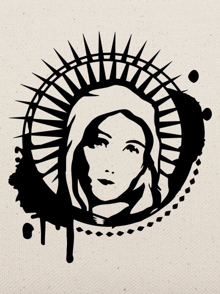Maria Portrait Graffiti Schablone