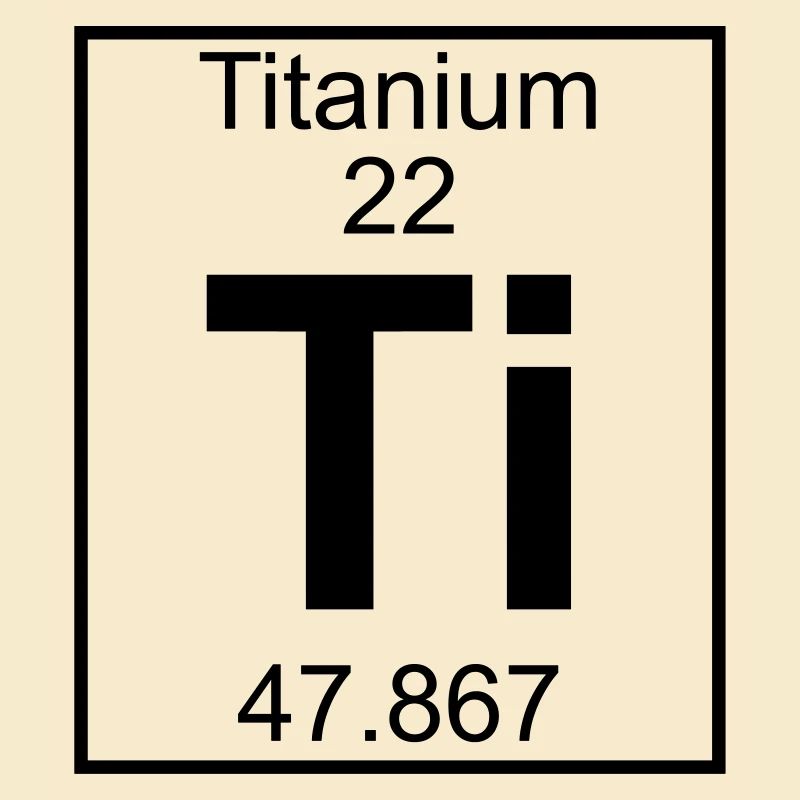 Periodic table element 22 - Ti (titanium) - BIG