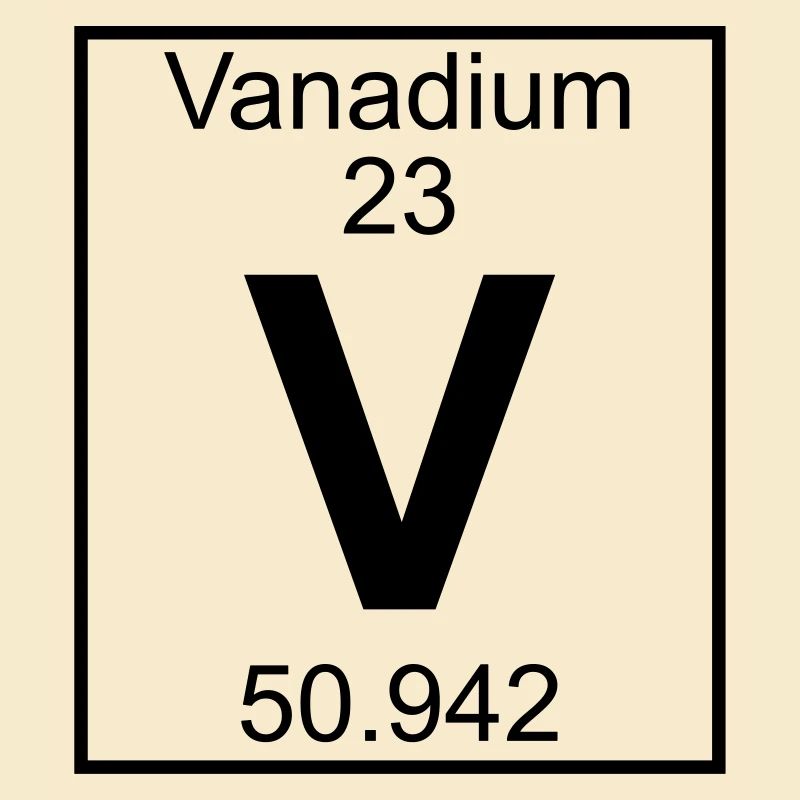 Periodic table element 23 - V (vanadium) - BIG