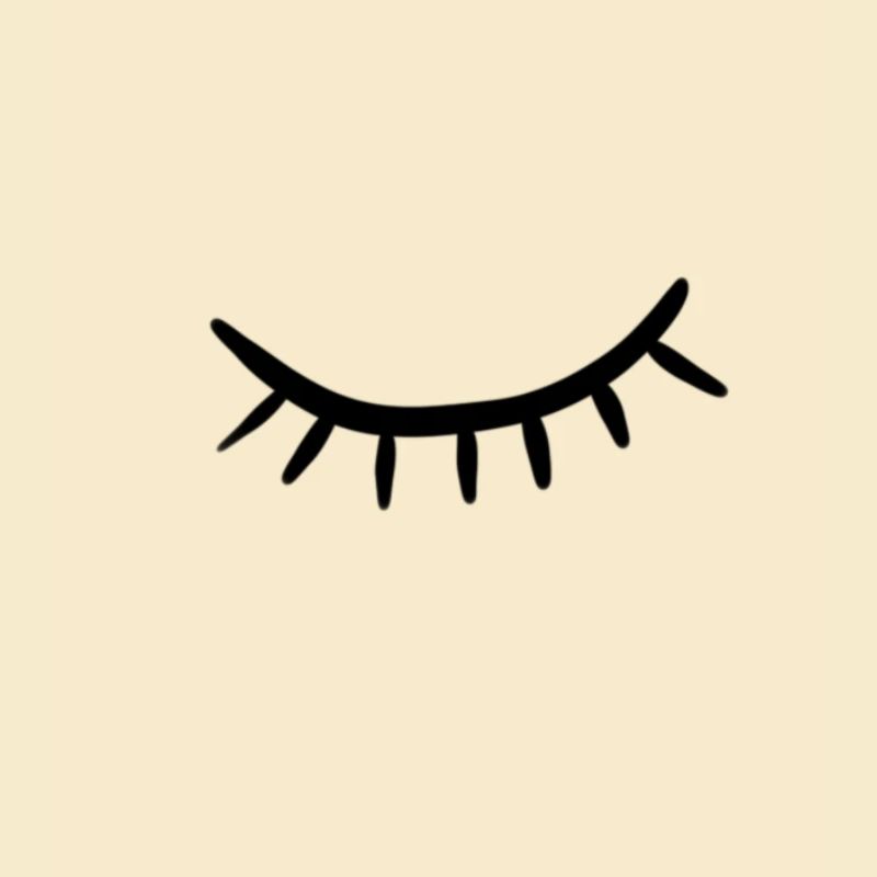 Eyelash Minimal – Closed Eye Sketch