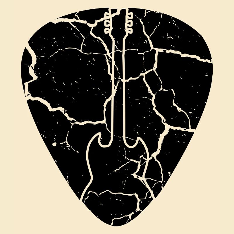 guitar plectrum black lightning