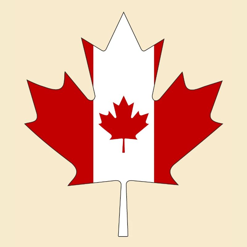 Drapeau du Canada comme feuille d'érable avec cadre noir