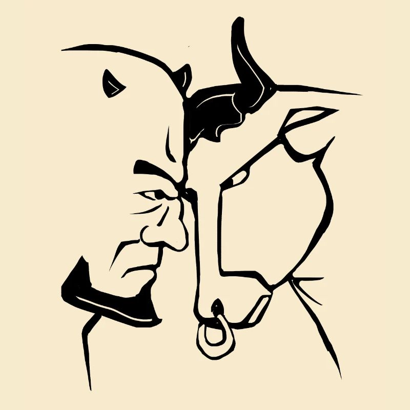 Bull and devil