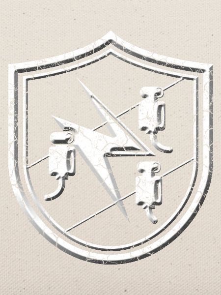 Elektriker Zunftzeichen in Relief Steinoptik