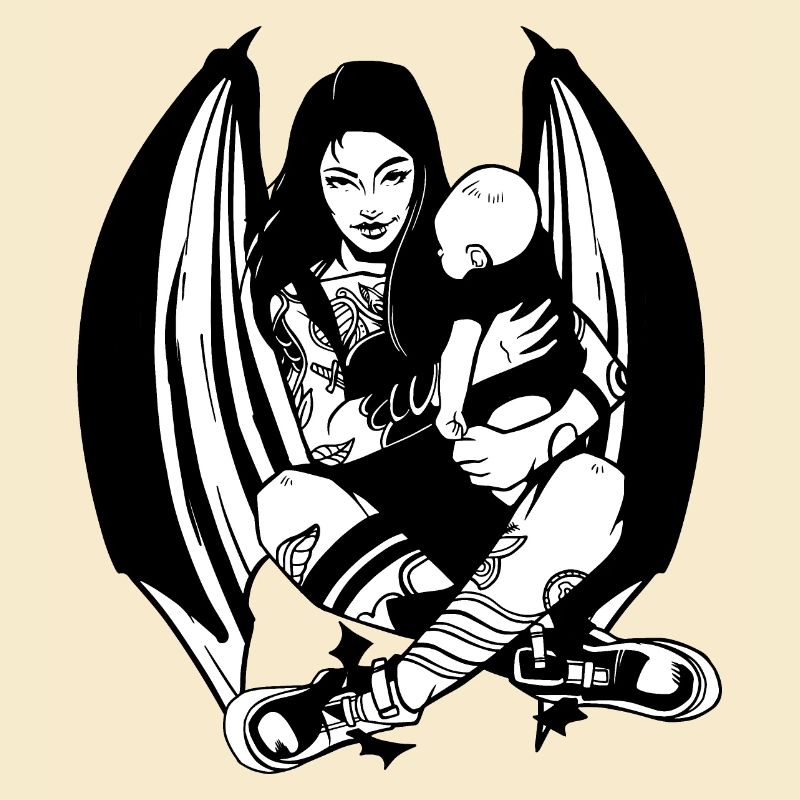 GOTH MAMA WERDENDE MUTTER GOTHIC