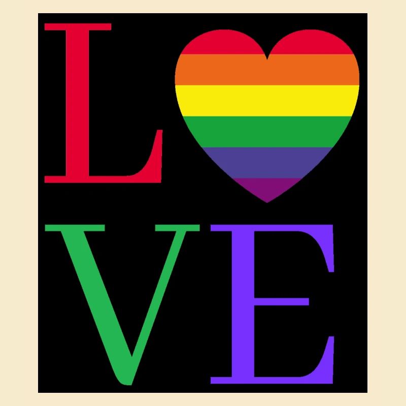 Rainbow Love Heart Pride Sticker