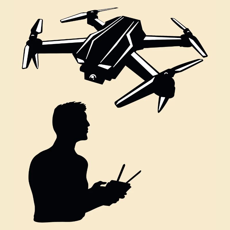 Drone homme avec télécommande