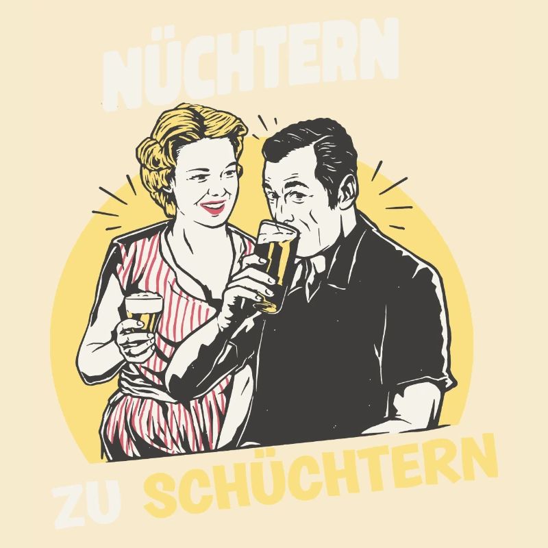 Nüchtern zu schüchtern Biertrinker Alkohol Mann