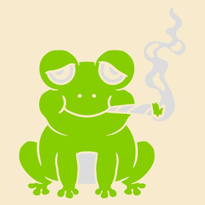 Weed Joint Frog Stoned