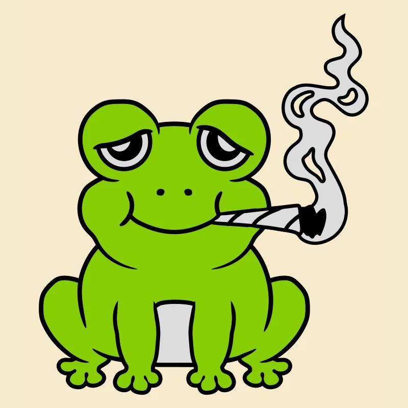 Stoned Weed Joint Frog