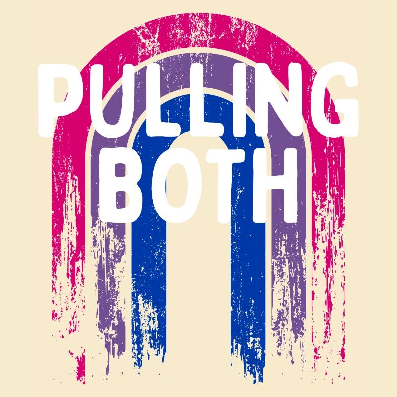 Pulling Both Bisexual LGBTQ Bi Pride Couples Funny