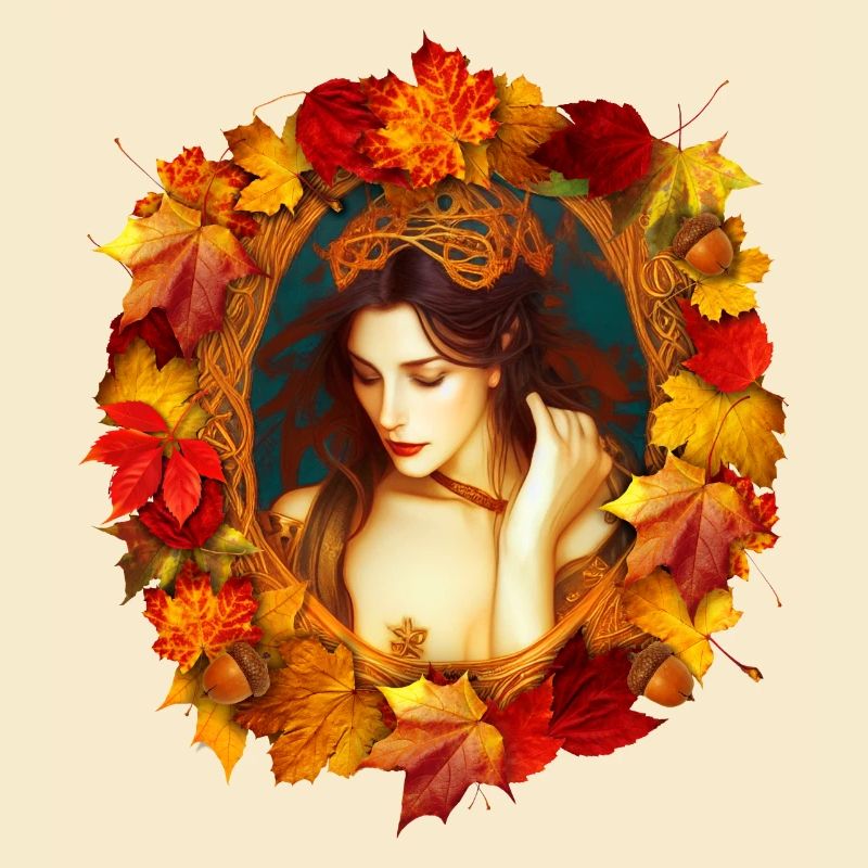 Fantasy-Kunst Herbst-Königin