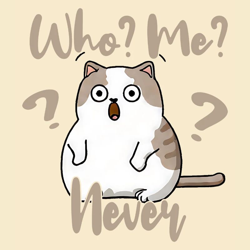 Who, me? Never - Erschrockene Katze
